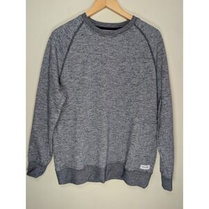 Banks Journal Organic Cotton Sweatshirt Mens S Blue Marl‎ Raglan Pocket Utility